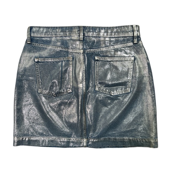 Pilcro Light Blue with silver metallic Mini Skirt - Picture 10 of 10